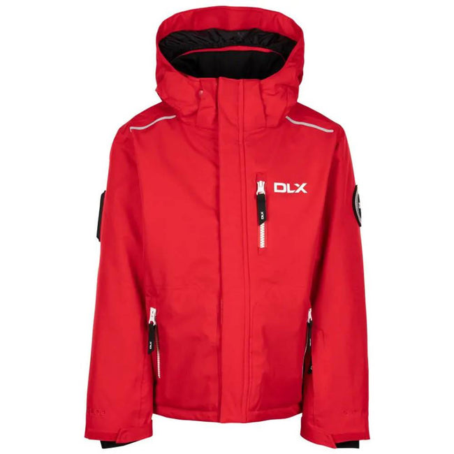 Red - Front - Trespass Childrens-Kids Gordy DLX Ski Jacket