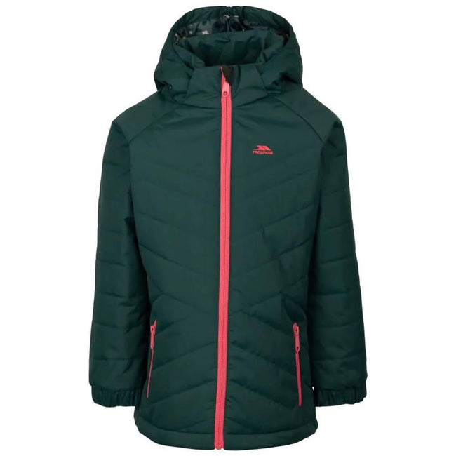 Pine - Front - Trespass Childrens-Kids Andee Quilted Casual Jacket