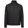 Black - Front - Trespass Mens Orford Hybrid Padded Jacket