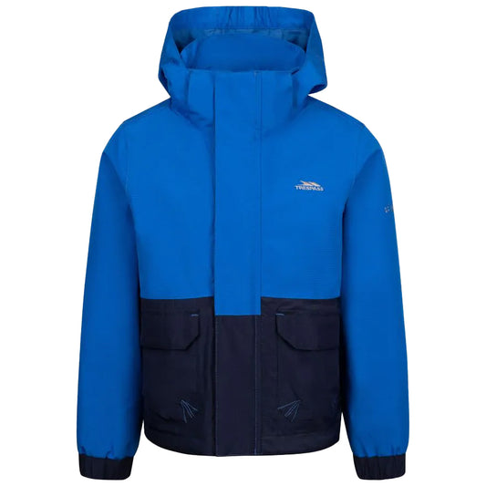 Blue - Front - Trespass Boys Zeppe TP50 Waterproof Jacket