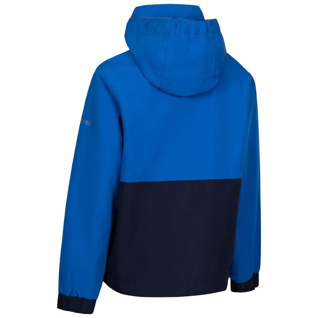 Blue - Back - Trespass Boys Zeppe TP50 Waterproof Jacket