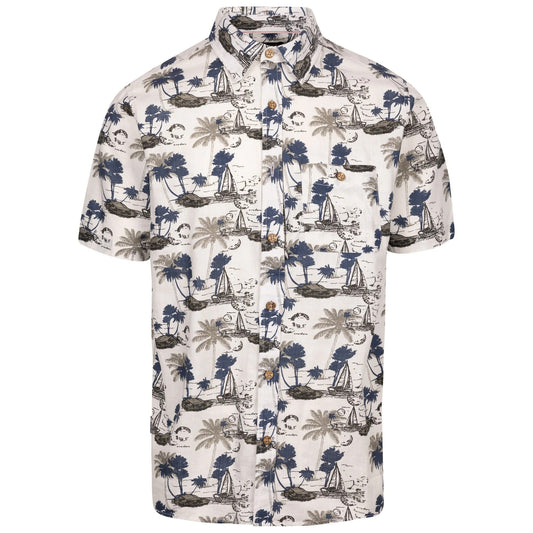 Off White - Front - Trespass Mens Frantom Woven Casual Shirt