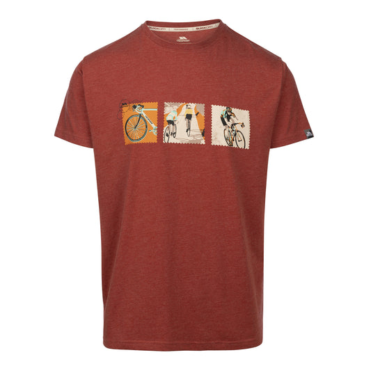 Burnt Sienna Marl - Front - Trespass Mens Kooten T-Shirt