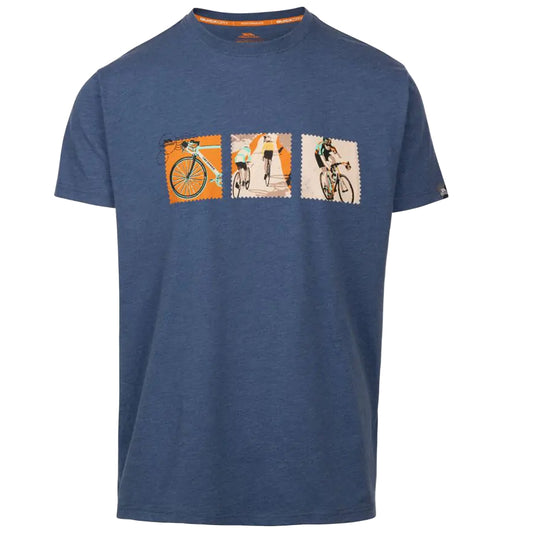 Indigo Tone Marl - Front - Trespass Mens Kooten T-Shirt