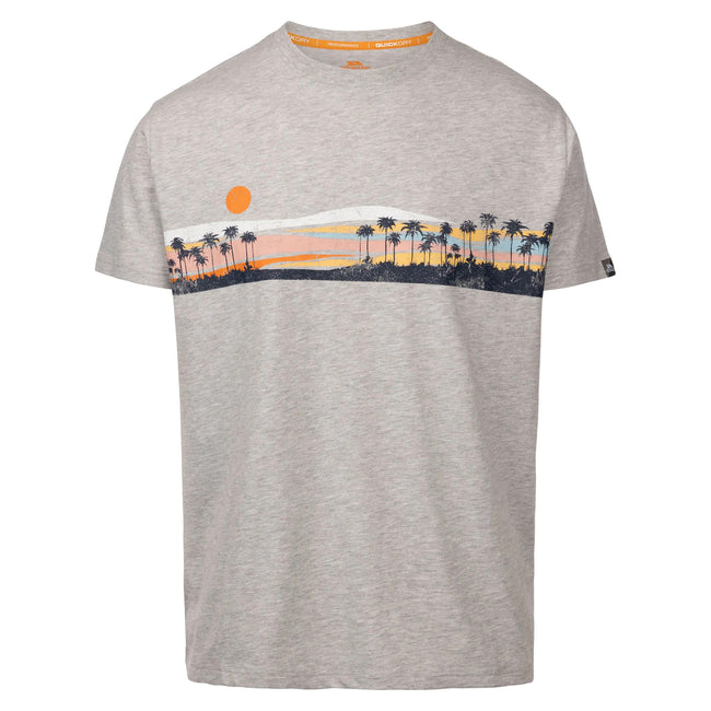 Grey Marl - Front - Trespass Mens Printed Casual T-Shirt