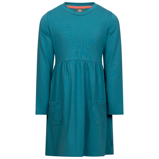 Light Teal - Front - Trespass Girls Morra Dress