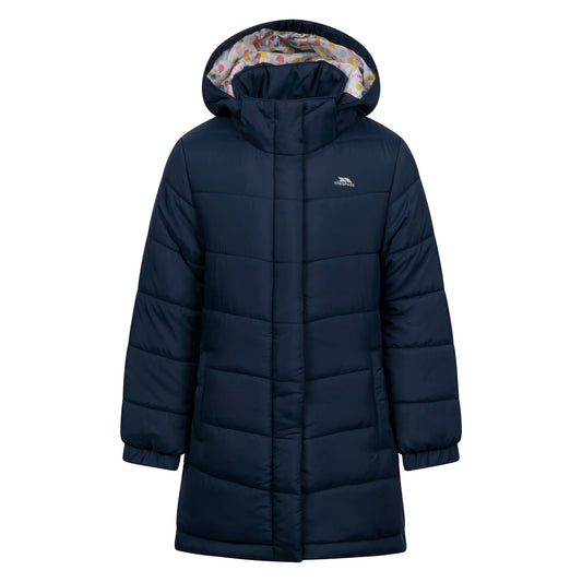 Navy - Front - Trespass Girls Ellster Jacket