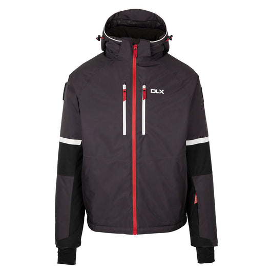 Dark Grey - Front - Trespass Mens Mackle DLX Ski Jacket
