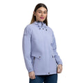 Cool Blue - Side - Trespass Womens-Ladies Flourish Waterproof Jacket