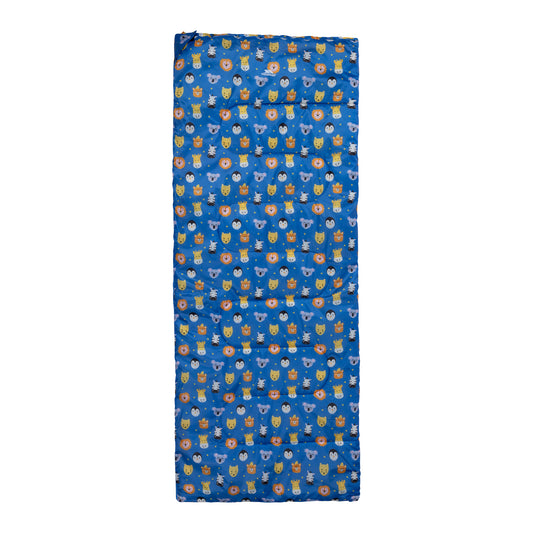 Blue-Multicoloured - Front - Trespass Childrens-Kids Animal Print 2 Season Sleeping Bag