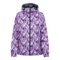 Pink-Lilac - Front - Trespass Womens-Ladies Indulge Foliage Print Packaway Jacket