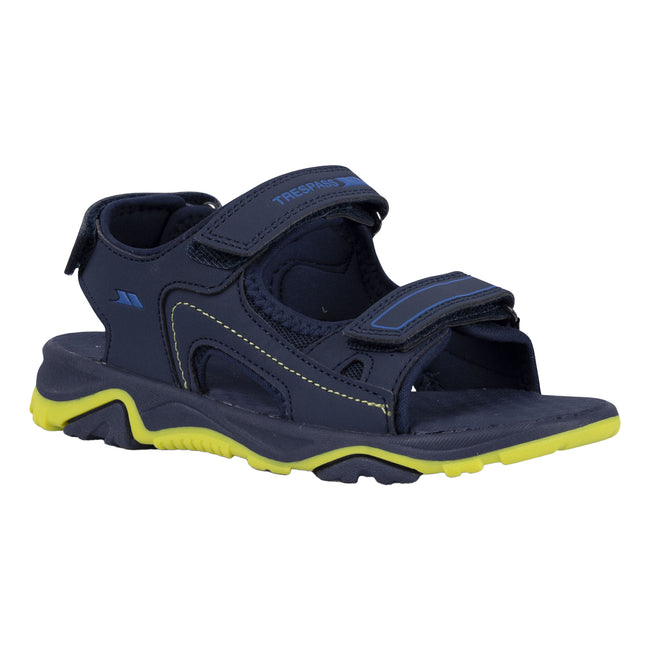 Navy - Front - Trespass Childrens-Kids Jett Double Strap Sandals