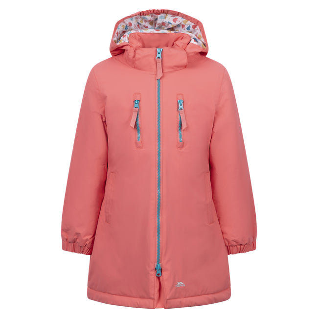 Soft Orange - Front - Trespass Girls Marybank Raincoat