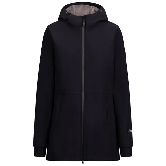 Black - Front - Trespass Womens-Ladies Priya Long Length Soft Shell Jacket