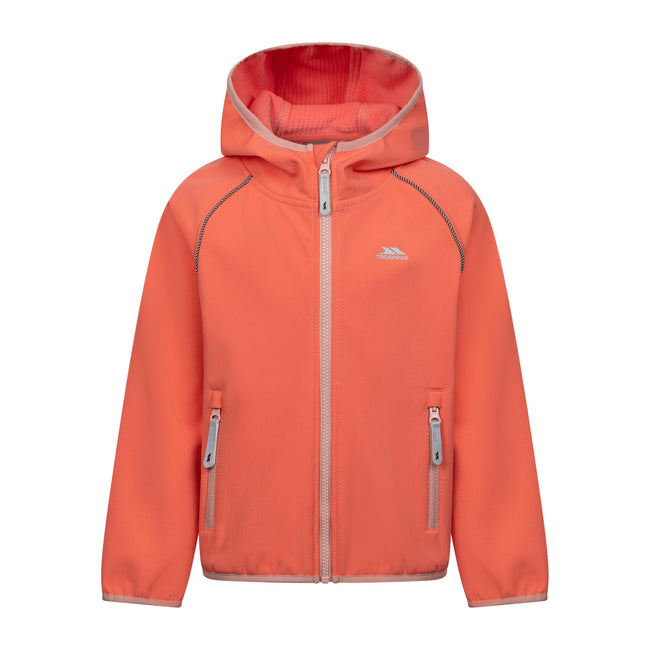 Soft Orange - Front - Trespass Childrens-Kids Belmoon Soft Shell Jacket