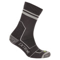 Black-Dark Grey - Back - Trespass Unisex Adult Dvander Socks (Pack of 2)