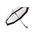 Black - Front - Trespass Unisex Adult Rainfall Clear POE Stick Umbrella