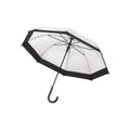 Black - Back - Trespass Unisex Adult Rainfall Clear POE Stick Umbrella