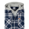 Navy - Side - Trespass Mens Randie Checked Shirt Jacket