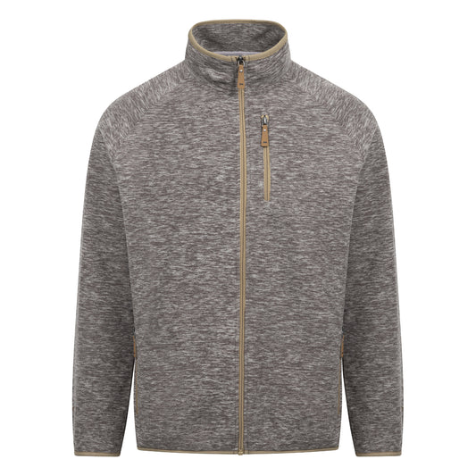 Grey Marl - Front - Trespass Mens Cochrane AT300 Fleece Jacket