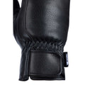 Black - Close up - Trespass Womens-Ladies Fabiola Sherpa Lined Logo Mittens