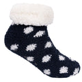 Navy - Side - Trespass Womens-Ladies Cadenza Polka Dot Non Slip Socks