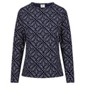 Navy - Front - Trespass Womens-Ladies Daniela Patterned Long-Sleeved Top