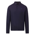 Navy - Front - Trespass Mens Leblanc Long-Sleeved Polo Shirt