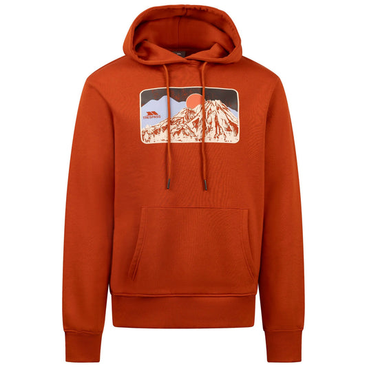 Burnt Orange - Front - Trespass Mens Norton Mountain Hoodie