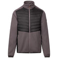 Mid Grey - Front - Trespass Mens Hanlonton Fleece AT200 Hybrid Jacket
