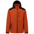 Burnt Orange - Front - Trespass Mens Durand DLX Soft Shell Jacket