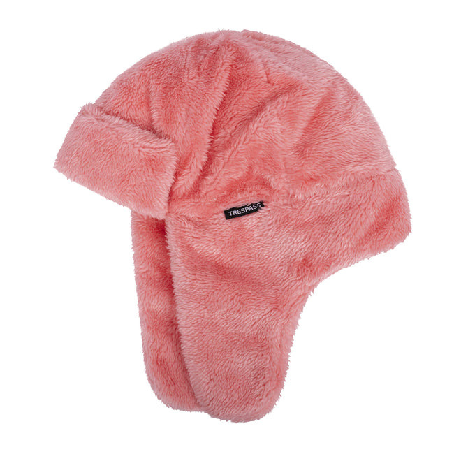 Soft Orange - Side - Trespass Childrens-Kids Twixie Bomber Hat