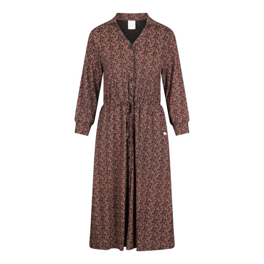 Brown - Front - Trespass Womens-Ladies Velina Ditsy Floral Dress