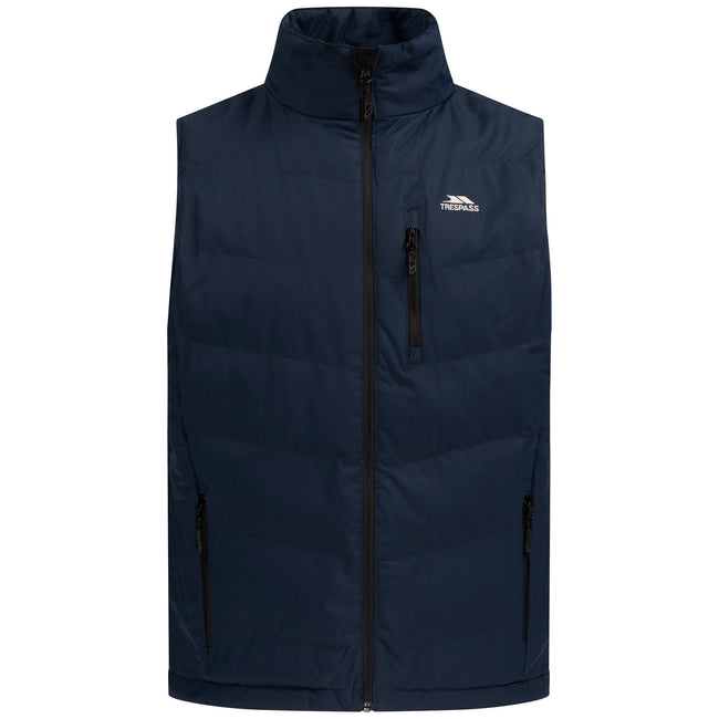 Navy - Front - Trespass Mens Brecker Padded Gilet