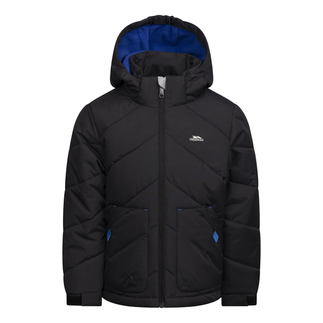 Black - Front - Trespass Boys Ryssa Logo Jacket