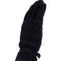 Black - Lifestyle - Trespass Unisex Adult Ainslee Sherpa Fleece Gloves