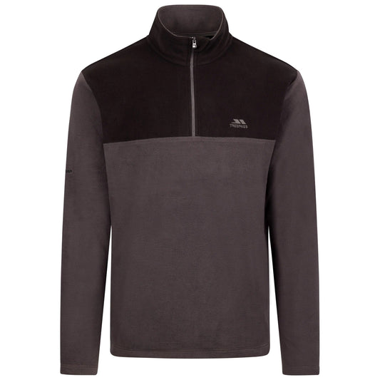 Dark Grey - Front - Trespass Mens Curtiston AT100 Fleece Top