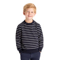 Navy - Side - Trespass Boys Broadleaf Contrast Striped Long-Sleeved Top