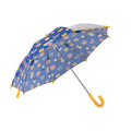 Blue-Yellow-Multicoloured - Side - Trespass Childrens-Kids Drizzle Animal Print Stick Umbrella