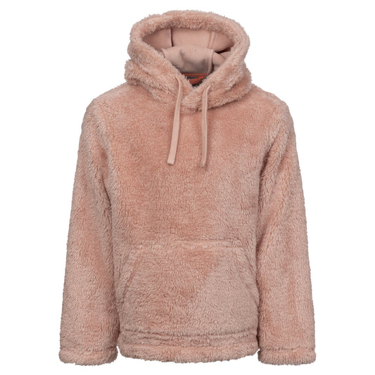 Mid Rose - Front - Trespass Childrens-Kids Temoni Fleece Overhead Hoodie