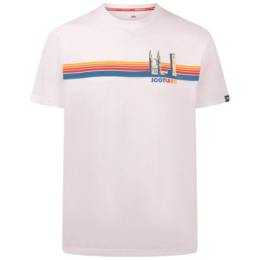 White - Front - Trespass Mens Standrew T-Shirt
