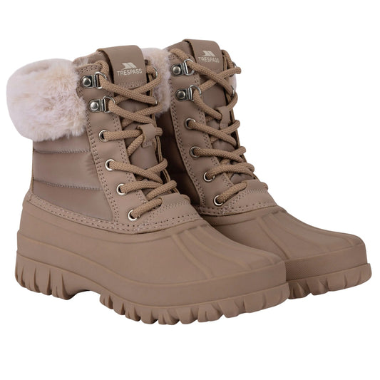 Beige - Front - Trespass Womens-Ladies Briony Snow Boots
