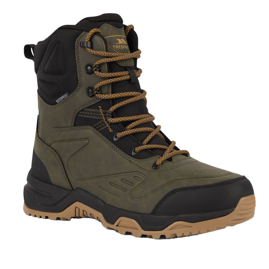 Khaki Green - Front - Trespass Mens Serge Snow Boots