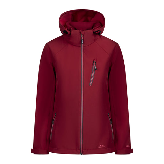 Claret - Front - Trespass Womens-Ladies Persephone Soft Shell Jacket