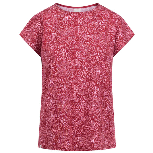 Claret - Front - Trespass Womens-Ladies Lucia Printed Top