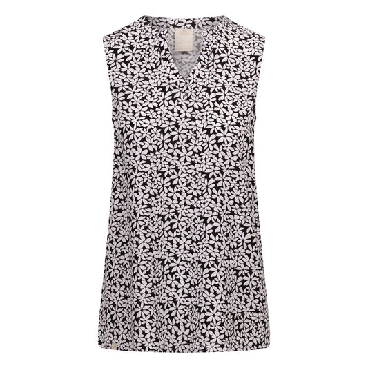 Black - Front - Trespass Womens-Ladies Kaylyn Printed Vest Top