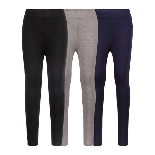 Multicoloured - Front - Trespass Girls Brinklie Leggings (Pack of 3)