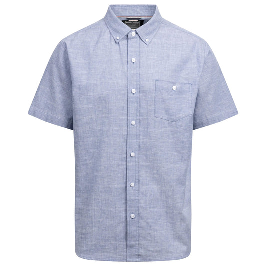 Blue Haze - Front - Trespass Mens Lenard Short-Sleeved Shirt
