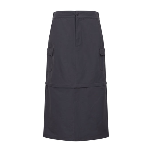 Dark Grey - Front - Trespass Womens-Ladies Alondra Cargo Skirt