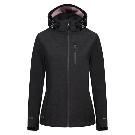 Dark Grey Marl - Front - Trespass Womens-Ladies Lorimer DLX Softshell Jacket